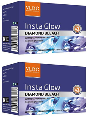 VLCC Insta Glow Diamond Bleach (Pack of 2)(120 g)
