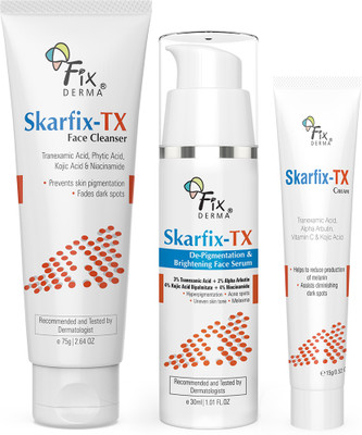 Fixderma SKARFIX-TX Face Cream, Cleanser, Serum For Dark Spots, blemishes & Pigmentation(120 g)