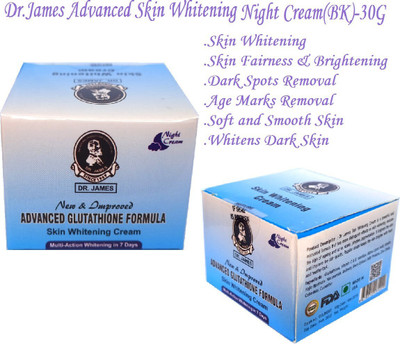DR JAMES Advanced Night Cream For Dead Skin Removal & Brightening(BK)(30 g)