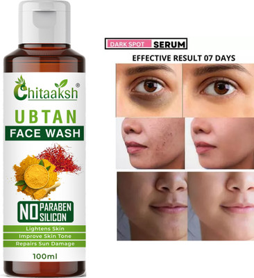 CHITAAKSH Activated Turmeric Acne Oil and Pollution Control &Ubtan Face wash (Pack of 1) Men & Women All Skin Types Face Wash(100 ml)