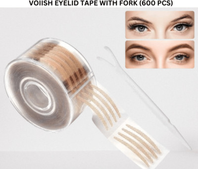 VOIISH Invisible Double Eyelid Stickers Waterproof Eyelid Lifter Strips with Fork Rod(Pack of 1)