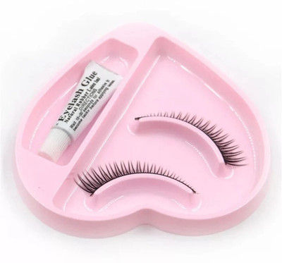 Amaryllis Easy to use Eye Makeup Natural Thick Long Glue, False Eyelashes(Pack of 1)
