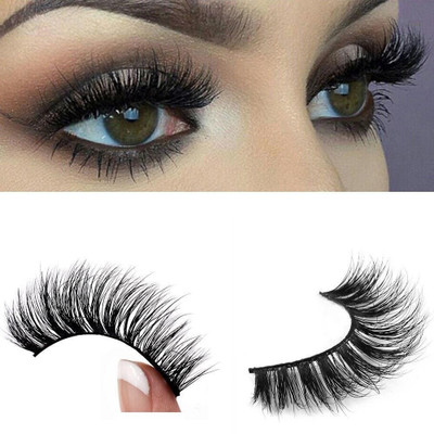 JANOST 1 Pairs Black Handmade Natural 3D Thick Long False Eyelashes(Pack of 1)