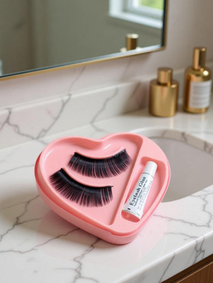 Ecilak Professional False Eyelash with Glue(Pack of 1)