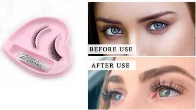 Amaryllis New Lashes False Eyelash Long Lasting Natural Look with Glue(Pack of 1)