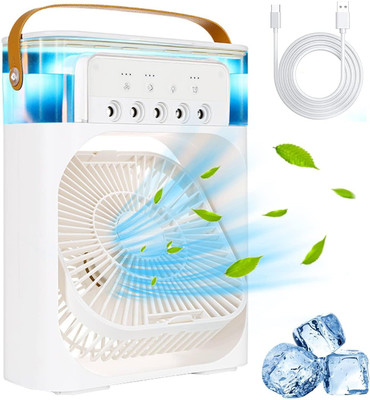 DIGITRENDS portable air Cooler-3-In-1 Conditioner-Humidifier-Purifier-Mini-AC Mini cooler Mini mist cooler USB Charger(White)
