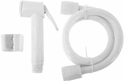 Hiru Health Faucet Set Milky with Flexible Tube Health  Faucet(Wall Mount Installation Type)