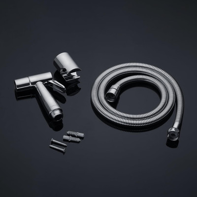 COSVIT Duck Chrome Health Faucet with 1 meter SS-304 Hose Pipe and ABS Hook (Set of 1) Faucet Set