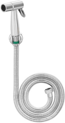 COSVIT Duke Chrome Health Faucet with 1 meter SS-304 Hose Pipe and ABS Hook (Set of 1) Faucet Set