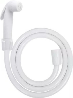 BATHONIX Dolphin White PVC Health Faucet with 1.0 Meter Hose Pipe with Hook - Set of 1 Health  Faucet(Built-in Installation Type)