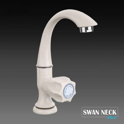 COSSIMO PVC Swan Neck for WashBasin (Pack of 1) Basin Mixer Faucet(Centerset Installation Type)