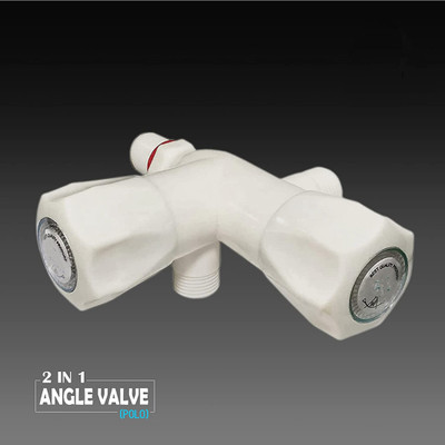 COSSIMO PVC Plastic Two In One Angle Cock (Pack of 1) Bib Tap Faucet(Wall Mount Installation Type)