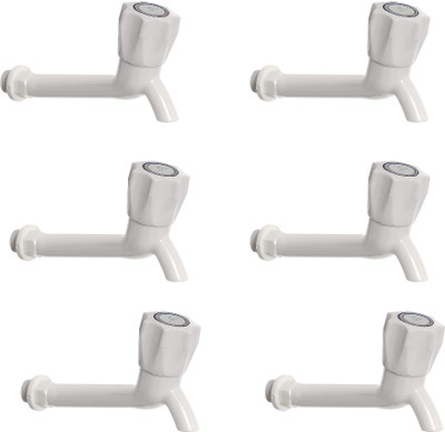 COSSIMO Polo Eco Long Body Bib Cock (Pack of 6) Bib Tap Faucet(Wall Mount Installation Type)