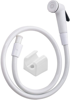COSVIT Black Ring PVC White Health Faucet with 1 mtr Hose Pipe and Hook (Set of 1) Health  Faucet(Single Handle Installation Type)