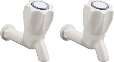 COSVIT PVC Plastic Polo Bib Cock Tap (Pack of 2) Bib Tap Faucet(Wall Mount Installation Type)