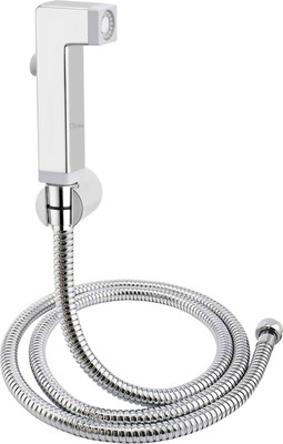 Oleanna OBFHF2309 ABS Health Faucet with SS-304 Grade 1 Meter Flexible Hose Pipe and Wall Hook Health  Faucet(Wall Mount Installation Type)