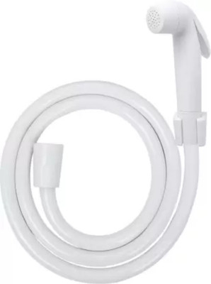 Dalton PVC White Dolphin Health Faucet with 1 mtr Hose Pipe and Hook (Set of 1) PVC White Dolphin Health Faucet with 1 mtr Hose Pipe and Hook (Set of 1) Health  Faucet(Single Handle Installation Type)