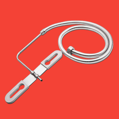 COSSIMO American Nozzle Stainless Steel Toilet Bidet Or Jet Hands-free Spray Round Nozzle 1 Meter Heavy PVC Hose Flush Valve Faucet(Spread Fit Installation Type)