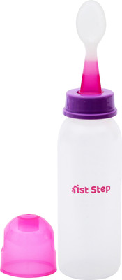 1st Step BPA Free Polypropylene Easy Squeeze Cereal Feeder With Spoon-Pink  - Polypropylene(Pink)