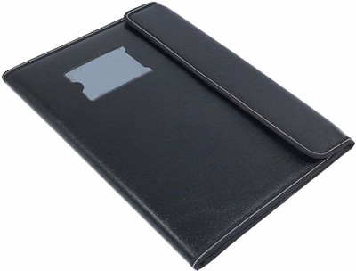NSSP PU Leather Leather Document File Folder(Set Of 1, Black)