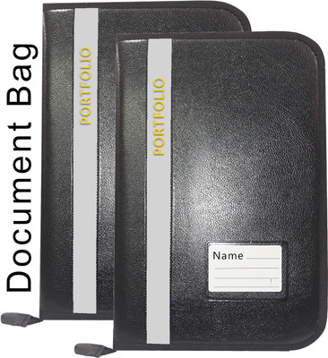 Parthav PU Leather Office Document,Certificate File Folder(Set Of 2, Grey)