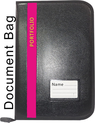 Parthav PU Leather Office Document,Certificate File Folder(Set Of 1, Pink)