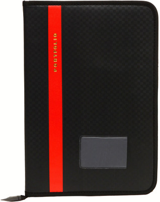 Flipkart SmartBuy Block Textured PU Leather File Folder(Set Of 1, Black)
