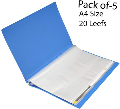 Parthav Plastic Display Book(Set Of 5, Multicolor)