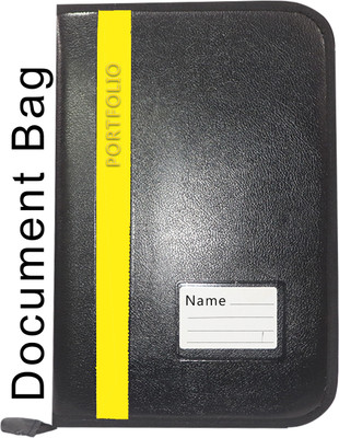 Leffit Leather File Foldar(Set Of 1, Yellow)