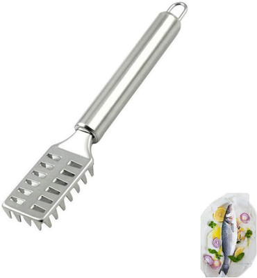 FIVANIO Steel Fish Scale Scraper,Fish Scaler Sawtooth Scale Descaler Scraper Cleaner Rox Fish Scaler(Pack of 1)
