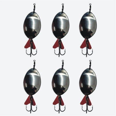CORAL INDIA Spoon Stainless Steel Fishing Lure(Pack of 6, Size 18)