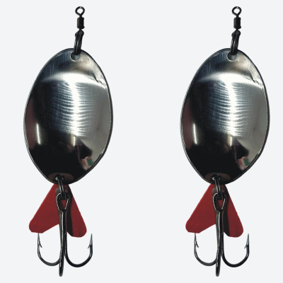 CORAL INDIA Spoon Stainless Steel Fishing Lure(Pack of 2, Size 18)