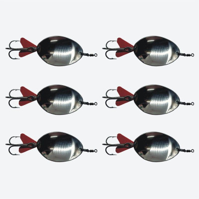 CORAL INDIA Spoon Stainless Steel Fishing Lure(Pack of 6, Size 25)