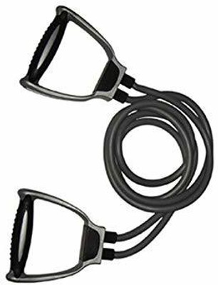 STOROHOLIC Double Toning Resistance Tube Band for Gym and Toning with D Shaped Handles Resistance Tube(Black)