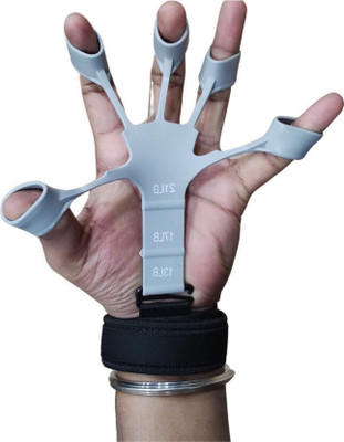GJSHOP Adjustable Finger Grip Trainer – Strengthen Hands, Fingers & Forearms Hand Grip/Fitness Grip(Grey)