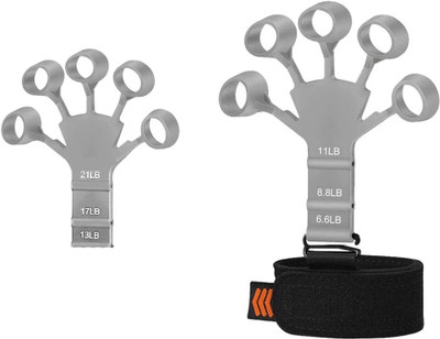 Handgrip Finger Strengthener for Climbing, Guitar, Forearm, Durable Exerciser for Hand Hand Grip/Fitness Grip(Black, Grey)