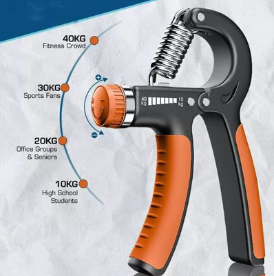 NK HOL Hand Grip for Men & Women for Workout/ Adjustable Hand Gripper/ Hand Grip/Fitness Grip(Black, Grey)