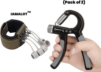 IAMALOT Hand Grip With Finger Exerciser for Muscle Buildind & Injury Recovery(Pack of 2) Hand Grip/Fitness Grip