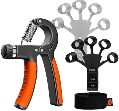 BOLDHIGH Finger Exerciser Equipment With Adjustable Hand Gripper (2 Pack) Hand Grip/Fitness Grip(Multicolor)