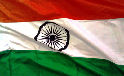 DURGA SAREES INDIA A-Foldable Hand Flag(Satin)