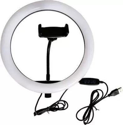 Gentle e kart ®10 Inch Ring Light New Selfie Flash Ring Light||Mobile Selfie Ring Flash(Black, White)