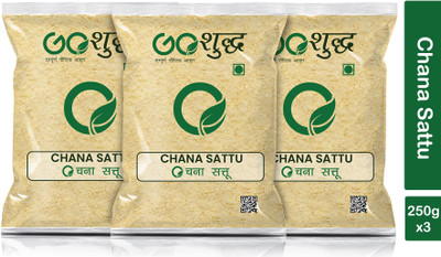 Goshudh Chana Sattu (Roasted Chana Powder)- 250gm Each (Pack of 3) 750g(750 g, Pack of 3)