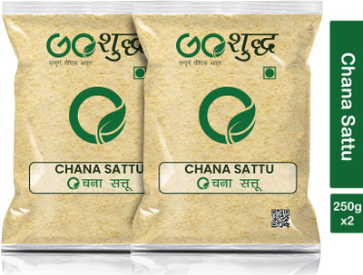 Goshudh Chana Sattu (Roasted Chana Powder)- 250gm Each (Pack of 2) 500g(500 g, Pack of 2)