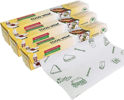 FUNKU LITE Printed Food Wrap Paper Roll 11Meter (Pack of 3)(1 Ply, 3 Sheets)