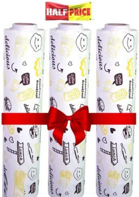 katbite Butter Paper Roll 25*3 Meter Chapatti Wrap Burger Wrap Reusable, Food Wrap Lunch Box Safe Parchment Paper(Pack of 3, 75 m)