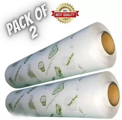 KATBITE BUTTER PAPER USED FOR PACKING OF FOOD, BURGER, FAST FOOD , TIFIN, ROTI, PARATHA, SCHOOL TIFFIN PACKING, SPRING ROLL, MOMOS, PARCHMENT PAPER, FOOD GRADE PAPER WITH DOUBLE COLOR PRINTING Parchment Paper(Pack of 2, 50 m)