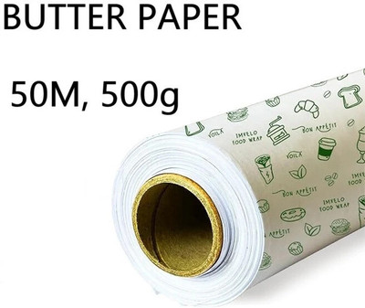 Dityam Food Wrapping Paper Non-Stick Baking Paper for Oven ,Microwave 50Meter 500g Paper Foil(50 m)