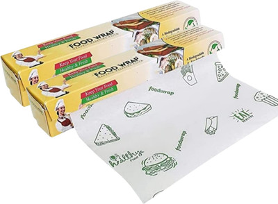 FUNKU LITE Printed Food Wrap Paper Roll 11Meter (Pack of 2)(1 Ply, 2 Sheets)