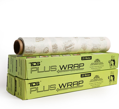 TDS PLUS WRAP 25 Meter Food Wrapping Printed Brown Butter Paper Pack 4 Parchment Paper(Pack of 4, 25 m)