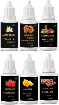 JAMBOREE vanilla, butterscotch, mixed fruit, strawberry, mango, chocolate Essence 20 ML Vanilla Liquid Food Essence(120 ml)